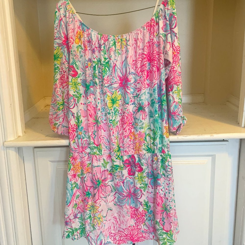 Lana Off-the-shoulder Skort Romper